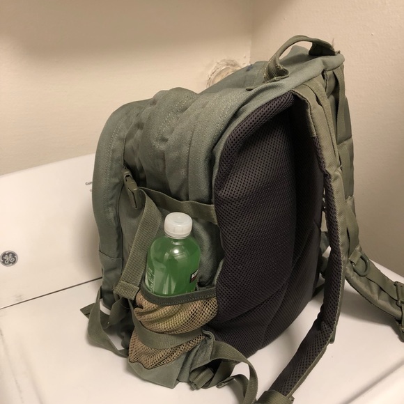 Royal Bag Large Backpack Olive Canvas School Back Padding Side Pockets - Picture 7 of 12